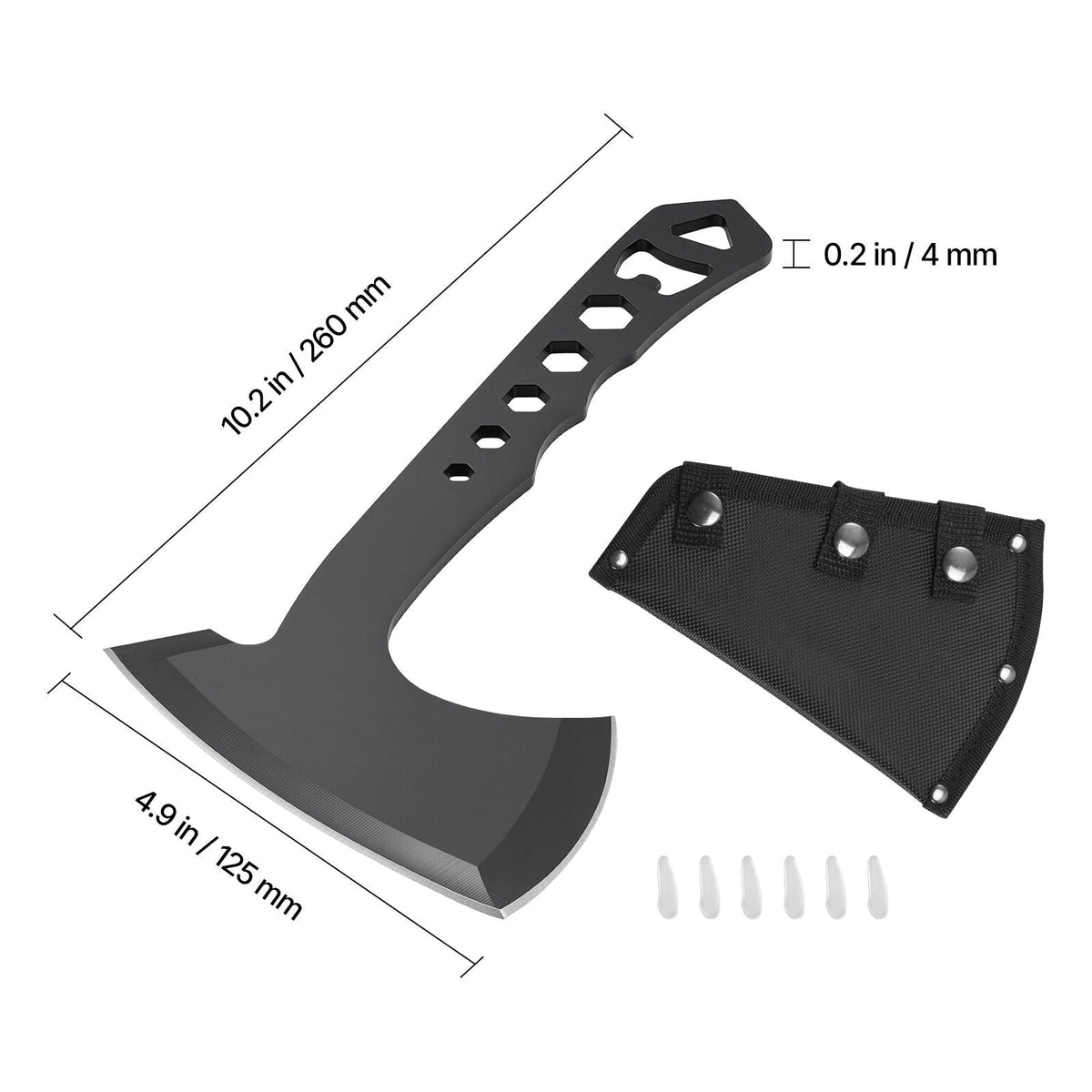 Throwing Axes and Tomahawks, 3 Pack Axe Throwing Hatchet Set, Multi-Functional Handle with Wrench and Bottle Opener, Stainless Steel, with Black Nylon Sheath, for Recreation and Competition