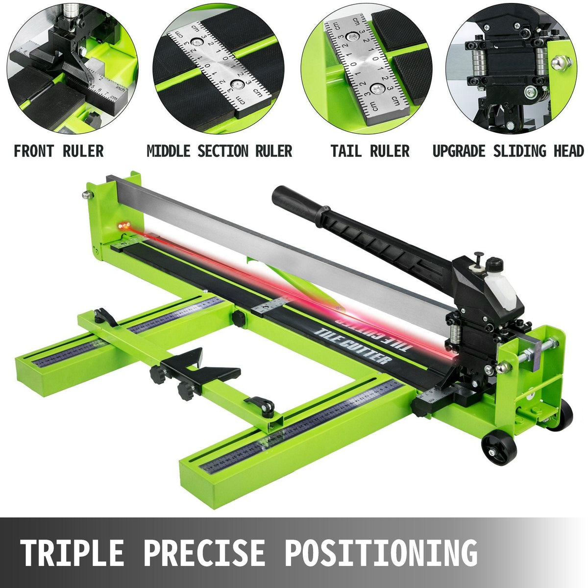 Tile Cutter 39 Inch, Manual Tile Cutter All-Steel Frame,Tile Cutting Machine with Laser Guide and Bonus Spare Cutter,Tile Cutter Hand Tool for Precision Cutting Porcelain Ceramic Floor Tiles
