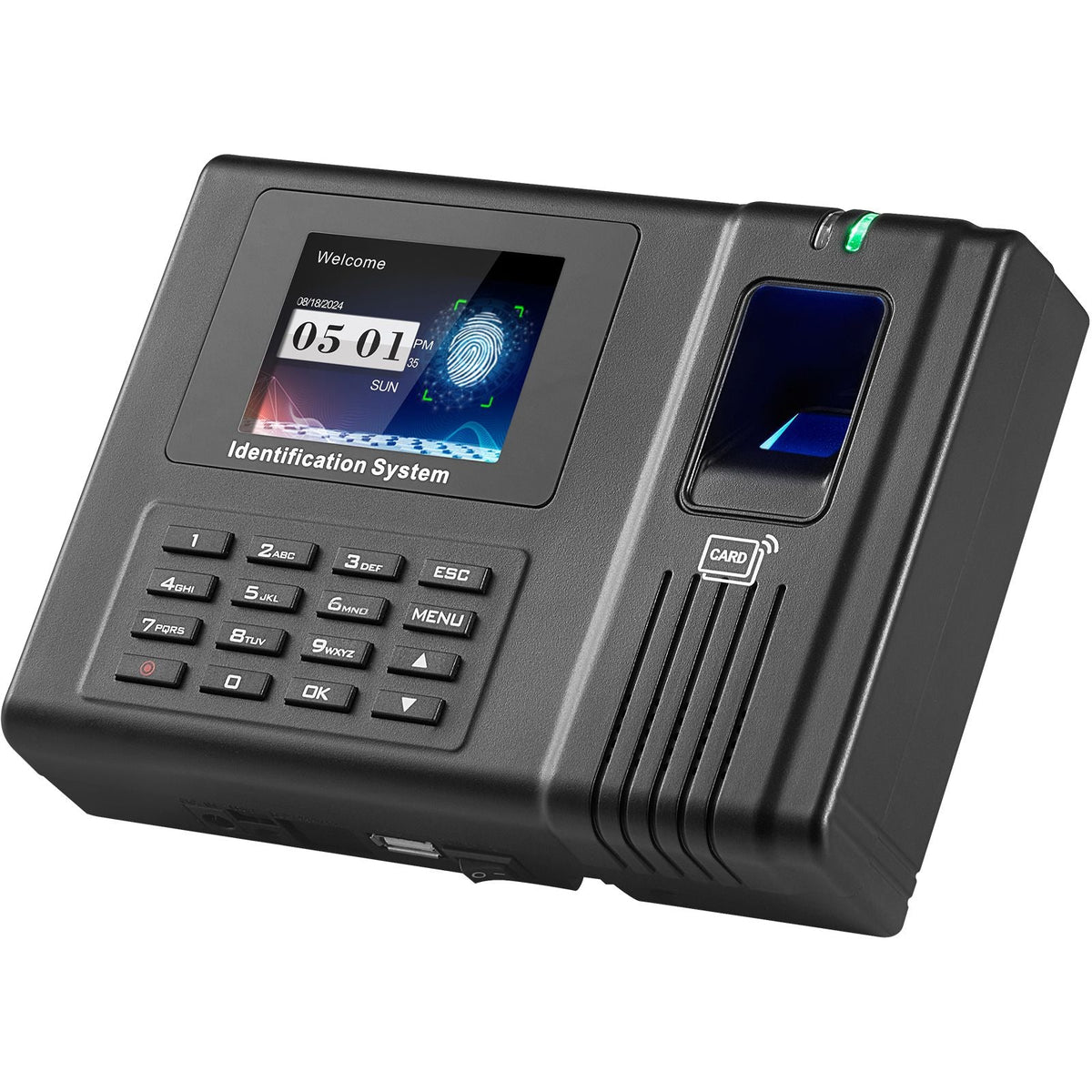 Time Clock, Fingerprint Time Clocks for Employees Small Business, Biometric Time Clock with 5 RFID Cards & USB Drive, Automatic Punch In/Out, No Monthly Fees