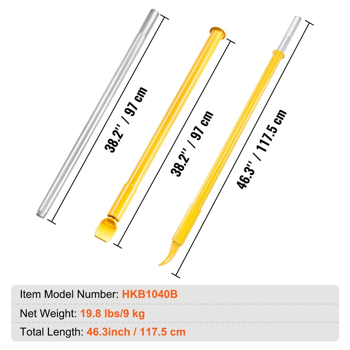 Tire Bead Breaker Slide Hammer, 46.3" Length Heavy Duty Steel Tire Bead Breaker, Portable Tire Changing Sliding Impact for Car Truck Trailer Tire Removal