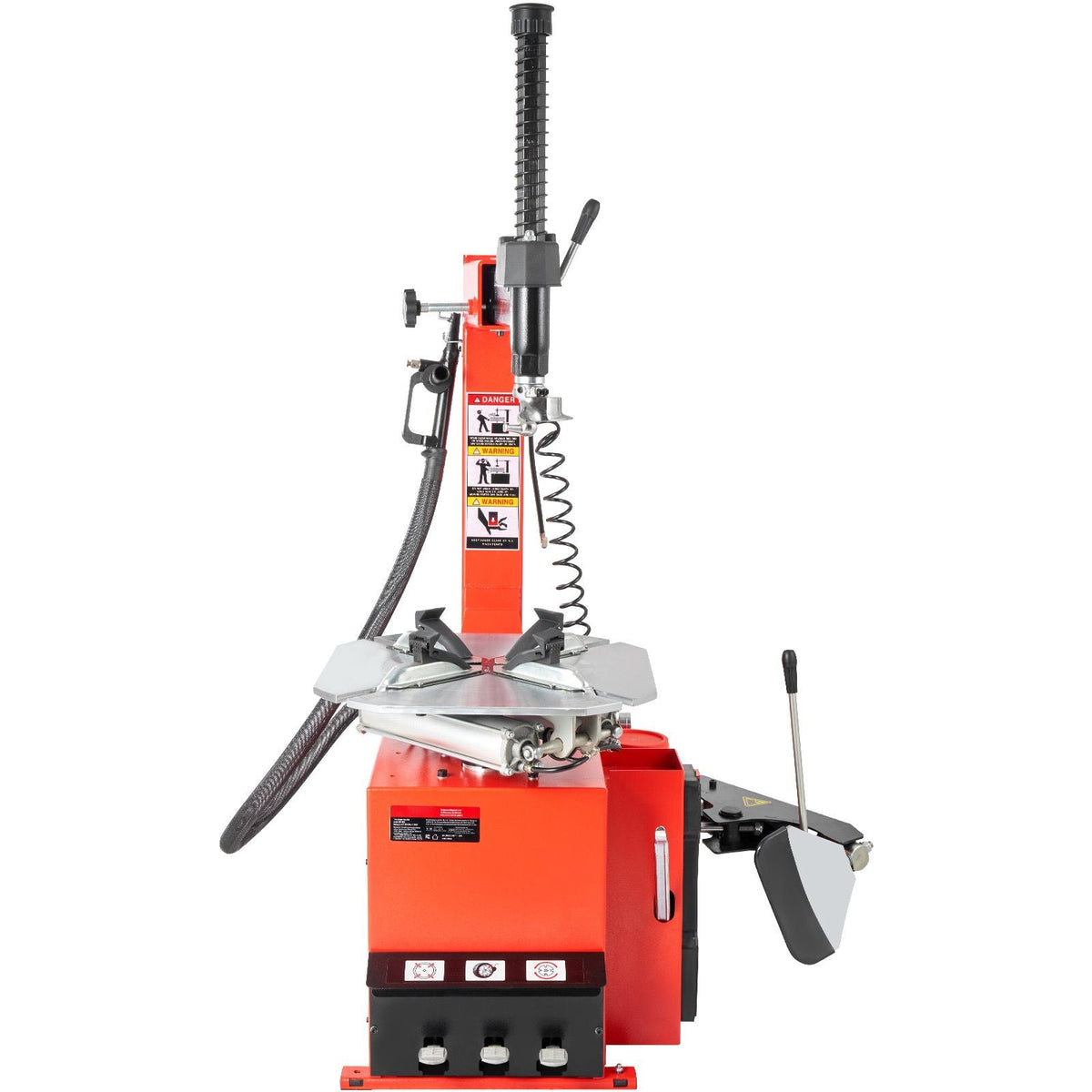 Tire Changer Machine, 1.5HP Copper Motor, Durable Tire Changer with Air Pressure Gauge & Clamping Jaw Sheath, Pedal Operated Tire Changer with Thickened Chuck, Fit for Sedans/SUVs/Pickup Trucks