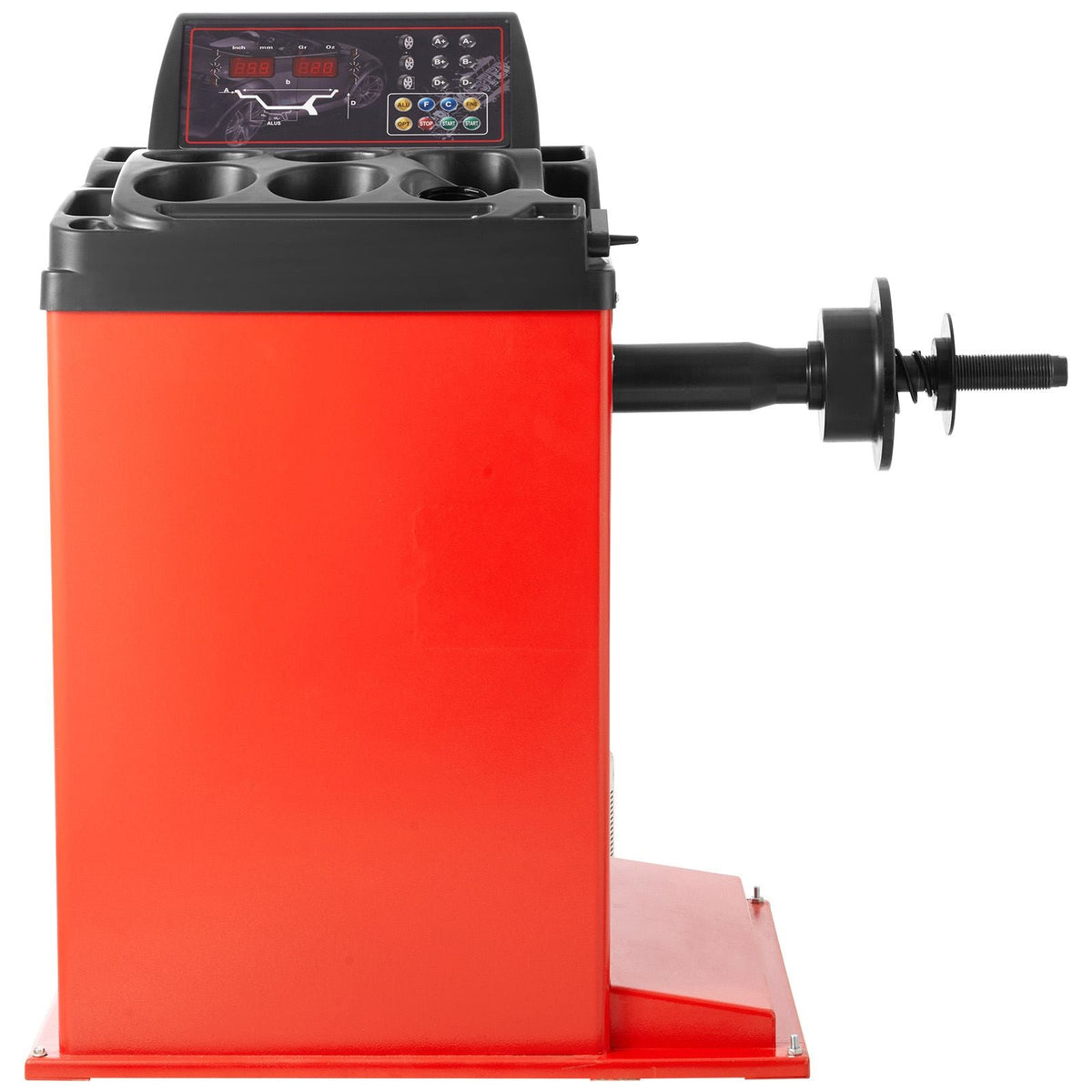 Tire Changer Machine, 18" Spindle, Durable Tire Balancer with 4 Size of Conic & 45# Steel, Reinforced Tire Balancer with Complete Measuring Tools & Multi-Compartment, Fit for 1.5"-18" Wide Tire