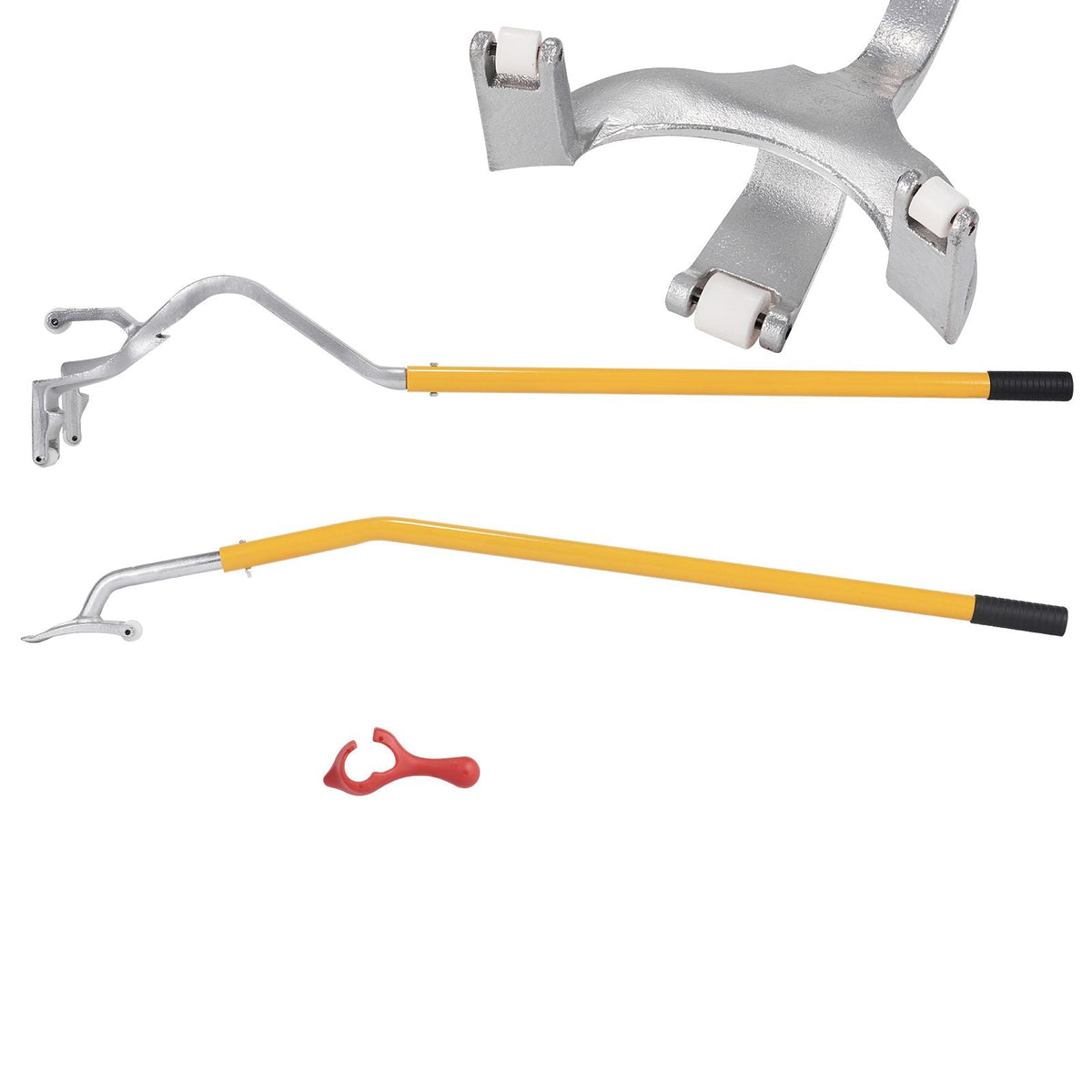 Tire Mount Demount Tool, 22.5-24.5 inch Manual Steel Tire Changer Mount Demount Removal Tool, with Extra bead holder, Tubeless Truck Bead Breaker, 3 PCS Tire Changing Tools, Orange