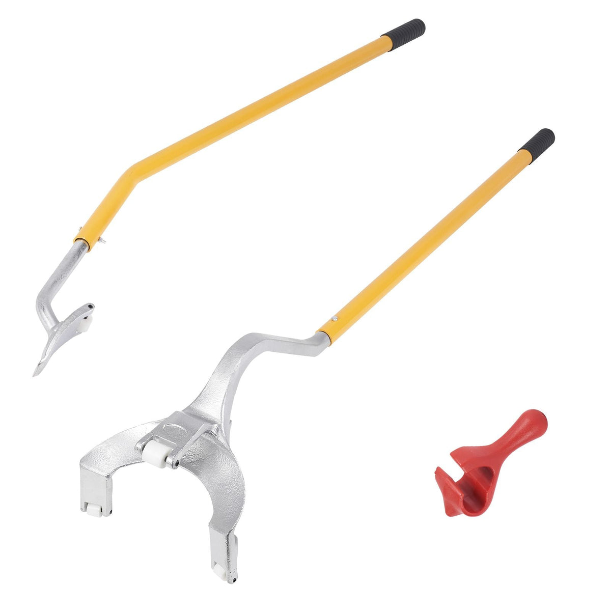 Tire Mount Demount Tool, 22.5-24.5 inch Manual Steel Tire Changer Mount Demount Removal Tool, with Extra bead holder, Tubeless Truck Bead Breaker, 3 PCS Tire Changing Tools, Orange