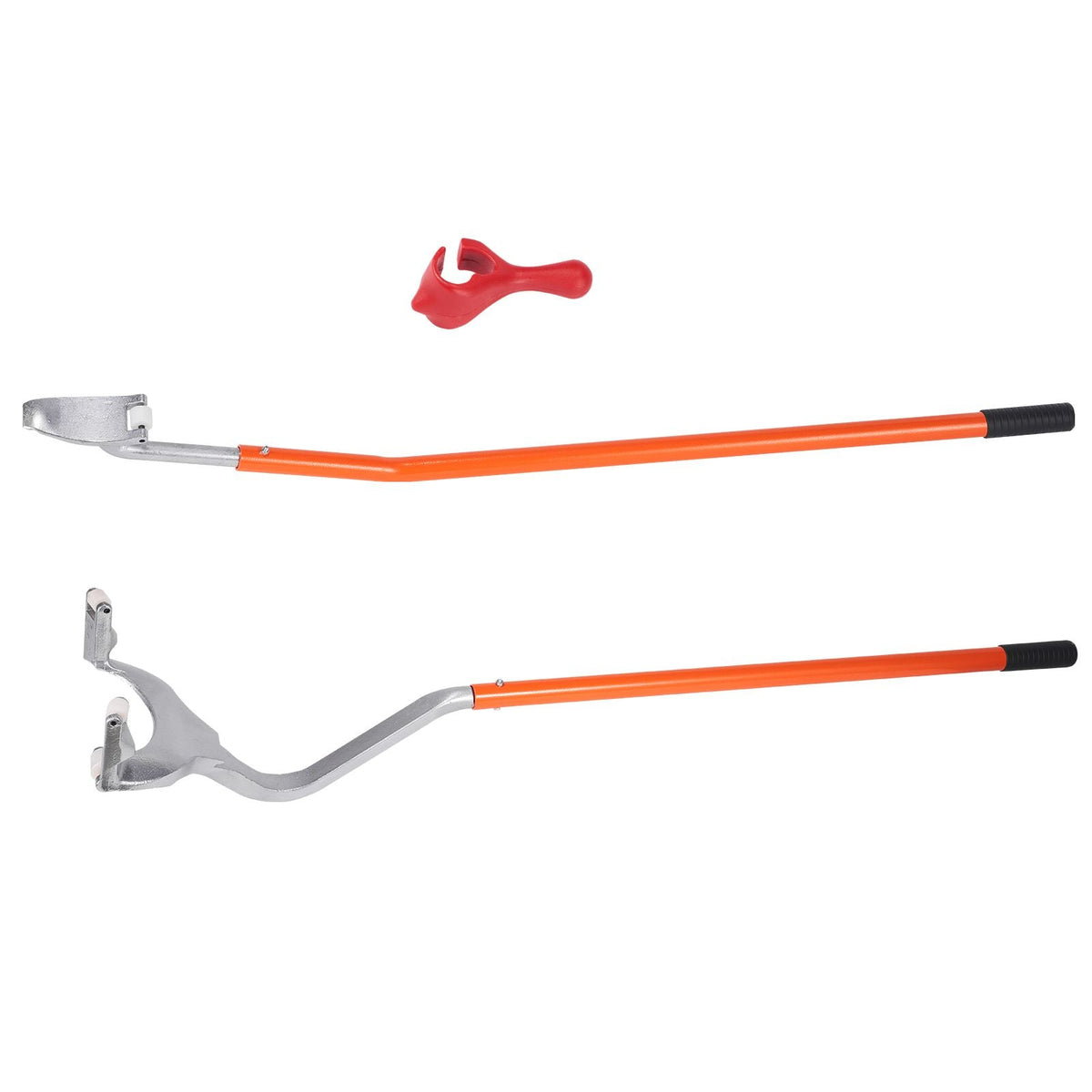 Tire Mount Demount Tool, 22.5"-24.5" Manual Steel Tire Changer Mount Demount Removal Tool, with Extra Bead Holder, Tubeless Truck Bead Breaker, 3 PCS Tire Changing Tools, Orange