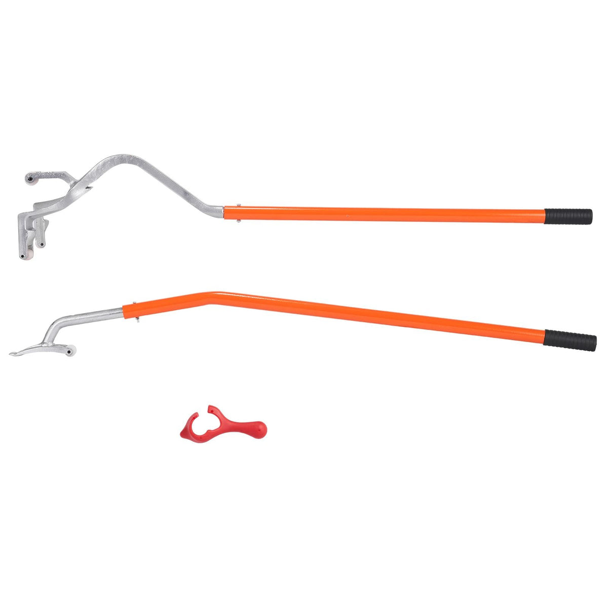 Tire Mount Demount Tool, 22.5"-24.5" Manual Steel Tire Changer Mount Demount Removal Tool, with Extra Bead Holder, Tubeless Truck Bead Breaker, 3 PCS Tire Changing Tools, Orange