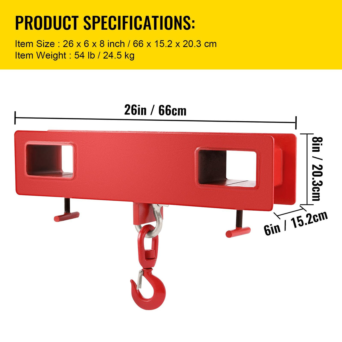 Titan Forklift Lifting Hoist Swivel Hook Mobile Crane 4400 lb. capacity lift