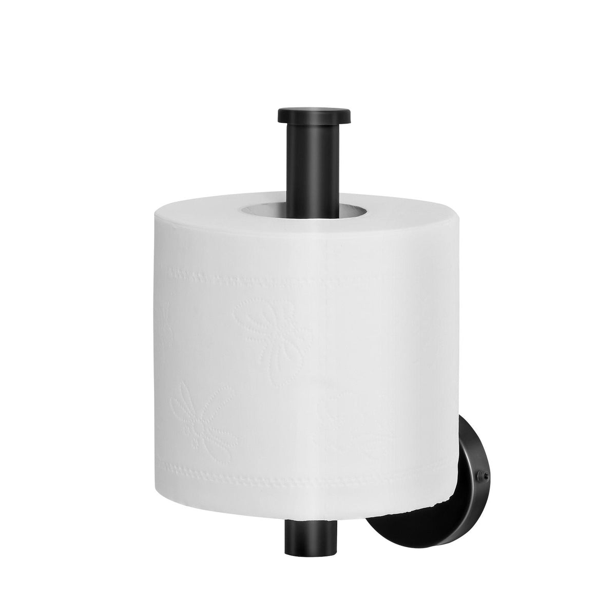 Toilet Paper Holder, Fits Mega Rolls Size, Premium Stainless Steel Rustproof Material, Wall Mounted with Screws, Toilet Roll Tissue Holder for Bathroom, Washroom, Kitchen, Matte Black