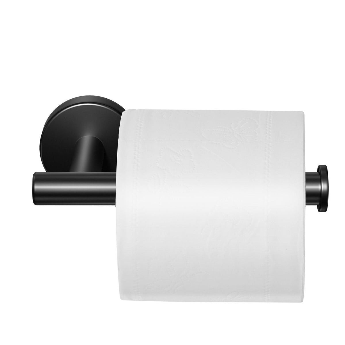 Toilet Paper Holder, Fits Mega Rolls Size, Premium Stainless Steel Rustproof Material, Wall Mounted with Screws, Toilet Roll Tissue Holder for Bathroom, Washroom, Kitchen, Matte Black