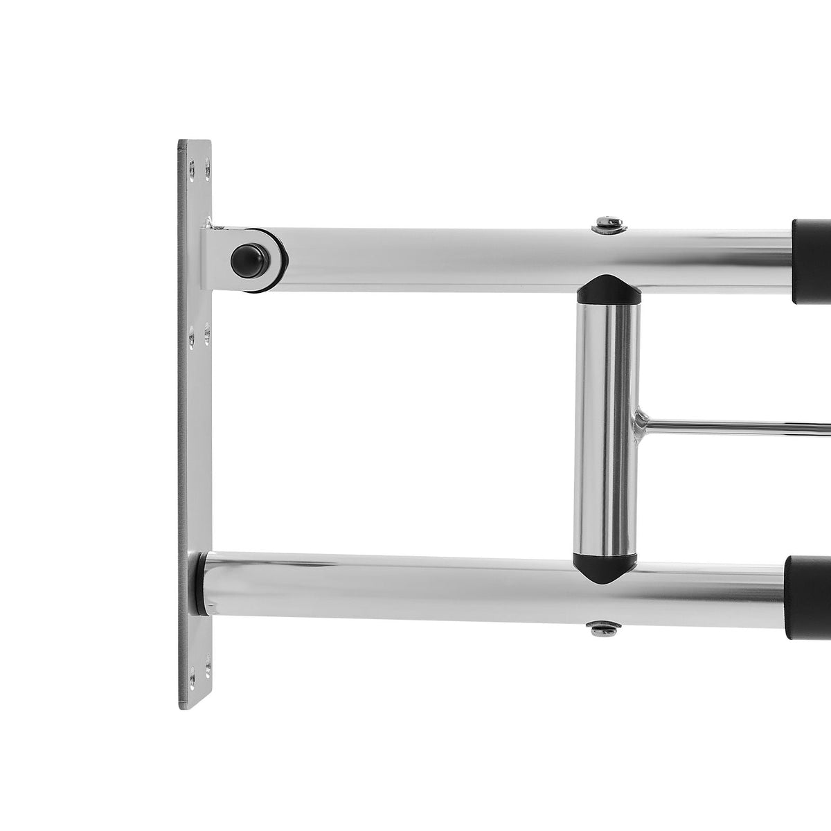 Toilet Safety Rail, 30 Inch U-Shaped Handicap Grab Bar, Foldable Senior Safety Pole, Flip Up Toilet Grab Bars with Anti-Slip Handle, 300 Lbs Load Capacity Security Handrail with Paper Holder