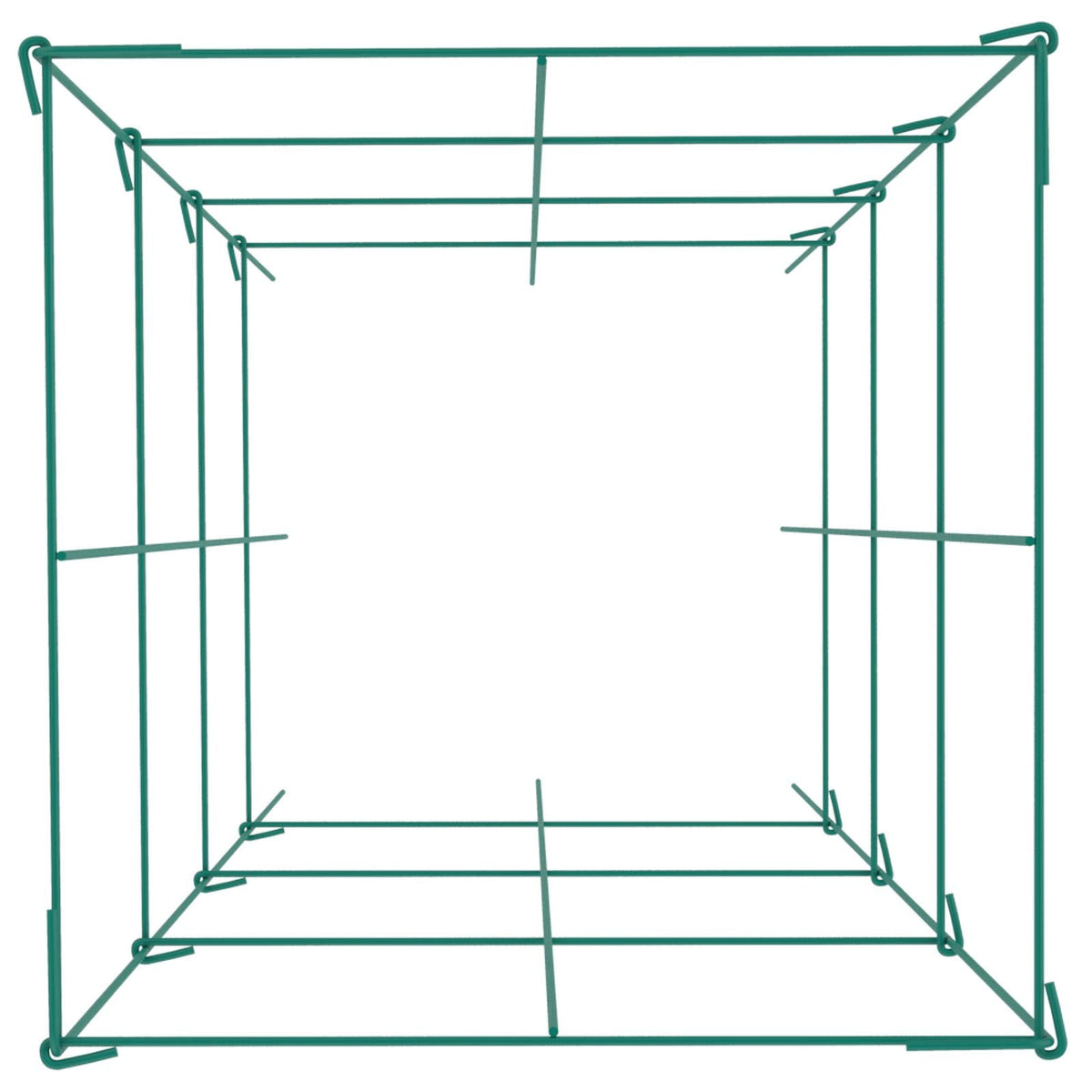 Tomato Cages, 11.8\" x 11.8\" x 46.1\", 5 Packs Square Plant Support Cages, Green PVC-Coated Steel Tomato Towers for Climbing Vegetables, Plants, Flowers, Fruits
