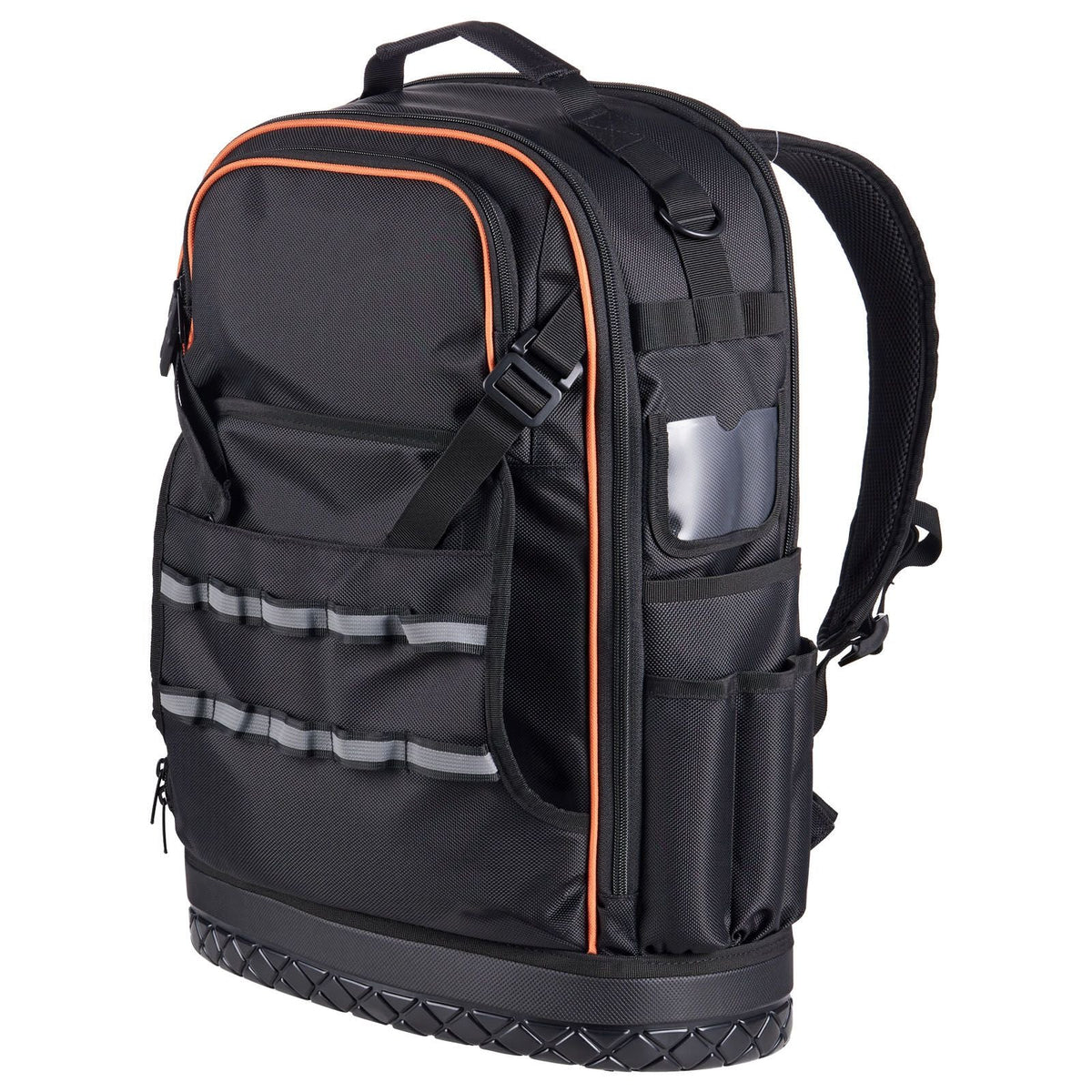 Tool Backpack, 65 Pockets, Heavy-duty Tools Storage Organizer Work Bags with Laptop Compartment & Molded Base, Electrician Jobsite Backpack for Electrician, Repairman, and HVAC Techs
