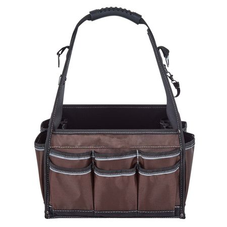 Tool Bag, 13 Inch, 45-Pocket Open Top Tool Tote, Electrical Maintenance Toolbox Organizer Storage with Handle, Adjustable Shoulder Strap, Portable Toolbag, for Professionals DIY & Jobsite Use