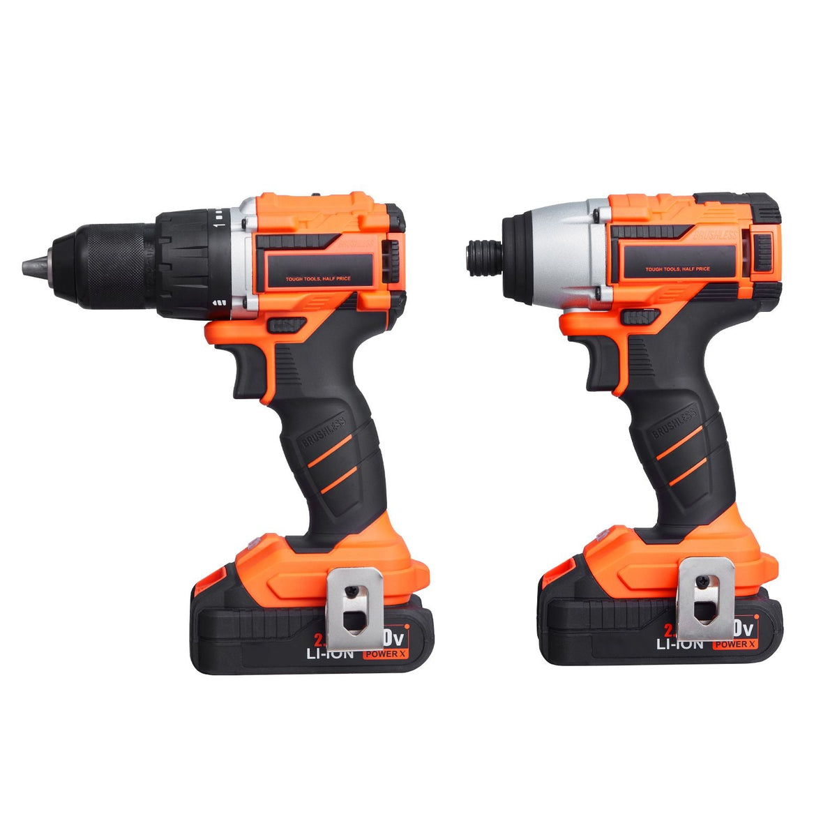 Tool Combo Kit, 20V Max Cordless 2-Tool Combo Kit, with 1/2 in Impact Drill, 1/4 in Impact Driver, Compact Cordless Power Tool Combo Kit with 4.0 Ah Batteries, Screws, Charger, and Cloth Bag