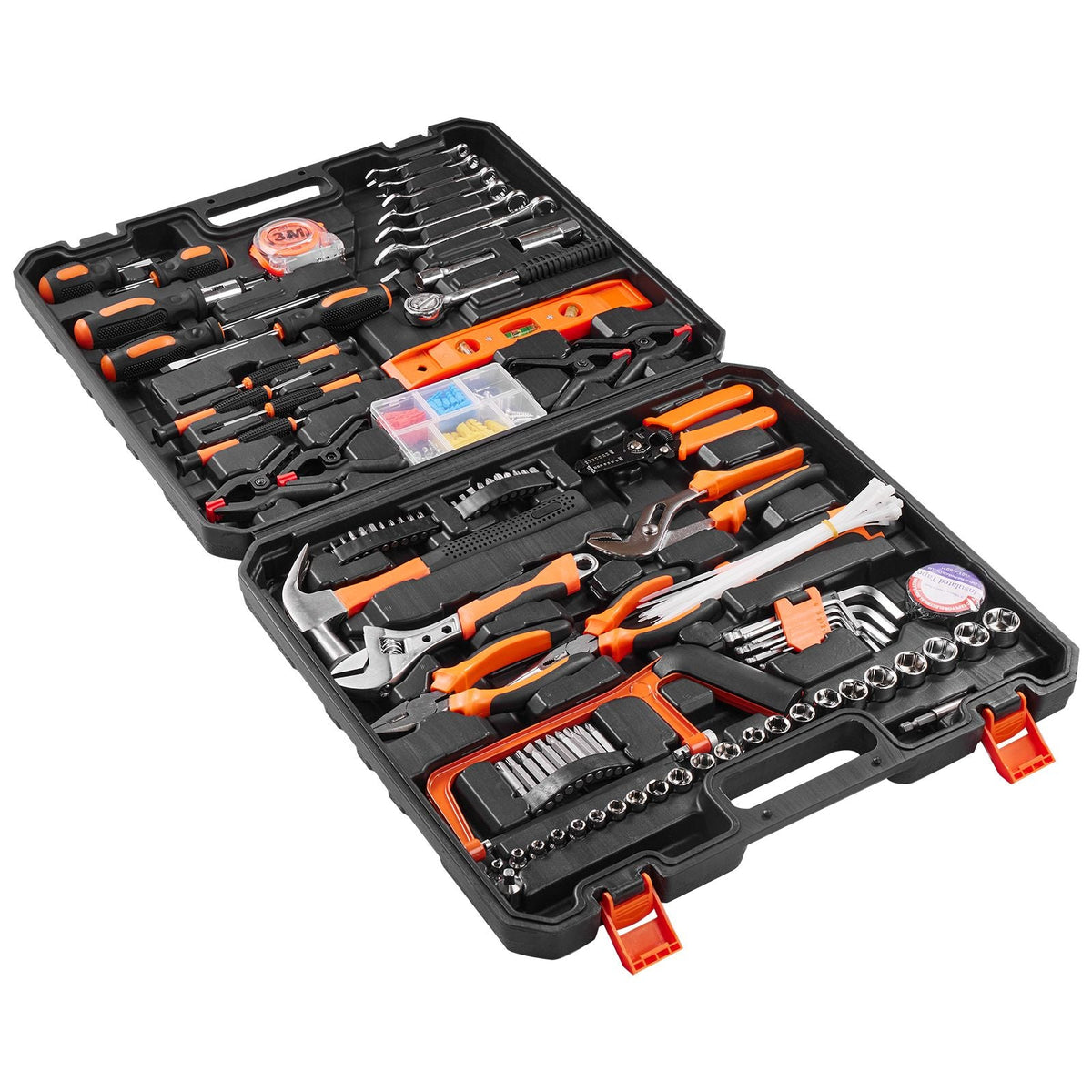 Tool Kit, 216 Piece General Household Hand Tool Set, Home Repairing Tool Kit with Portable Tool Storage Case, High-Quality Steel, for Home Maintenance, DIY Projects, and Automotive Repair