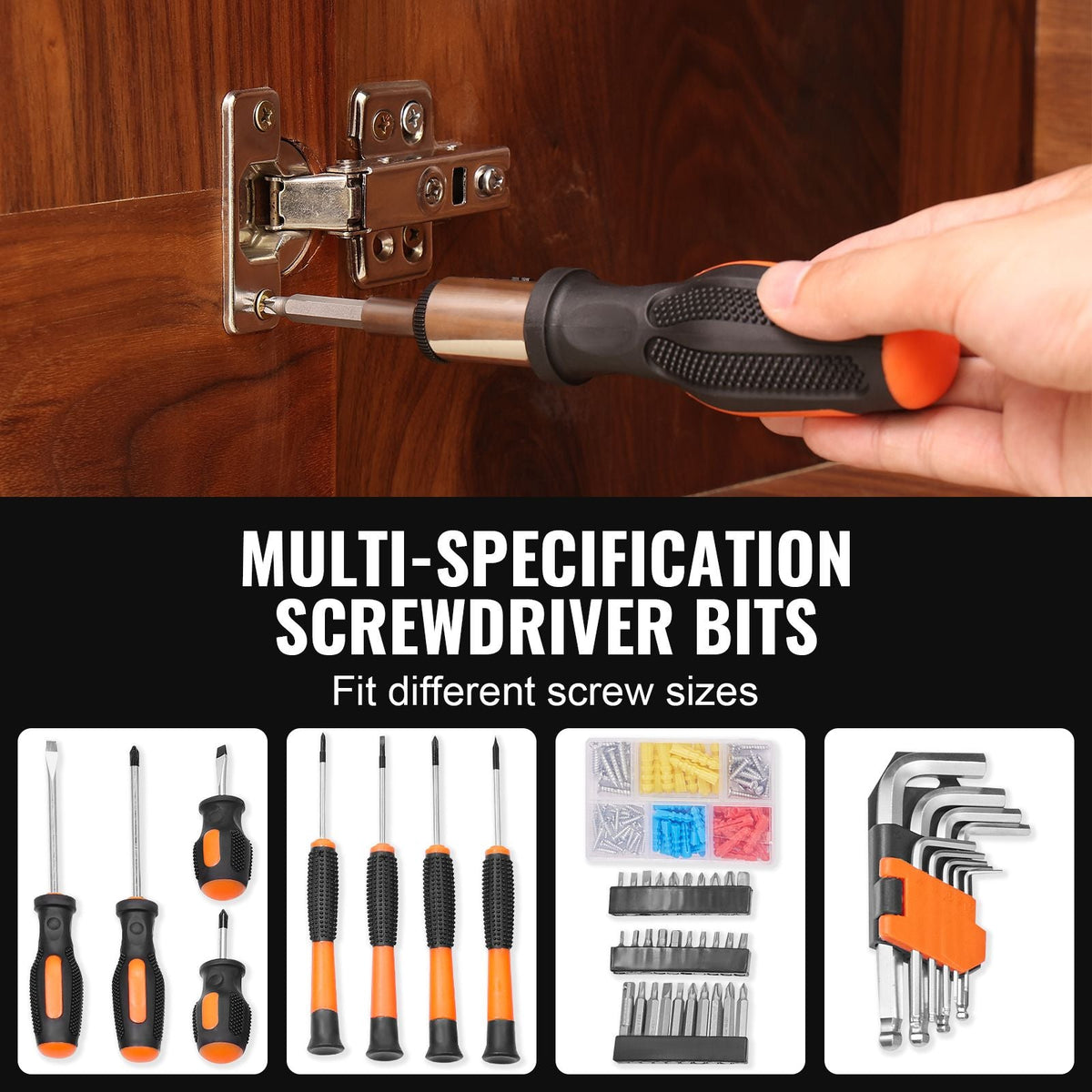 Tool Kit, 216 Piece General Household Hand Tool Set, Home Repairing Tool Kit with Portable Tool Storage Case, High-Quality Steel, for Home Maintenance, DIY Projects, and Automotive Repair