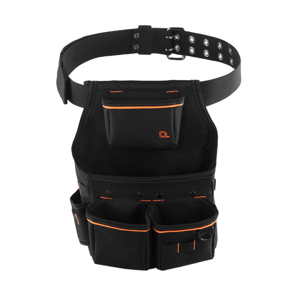 Tool Pouch with Belt, 14 Pockets Professional Tool Belt Pouch for Men, Heavy Duty Detachable Adjustable Utility Work Bag for Electrician, Carpenter, Construction, Adjusts Waist 32 to 50 Inches