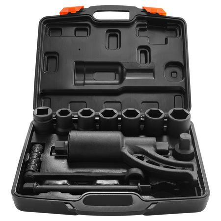 Torque Multiplier, 1 Inch Drive Lug Nut Wrench/Multiplier Heavy Duty Torque Multiplier Wrench Set, 1:58 4800N.m Lug Nut Remover, Includes 8 Sockets (24-38mm) and Storage Case
