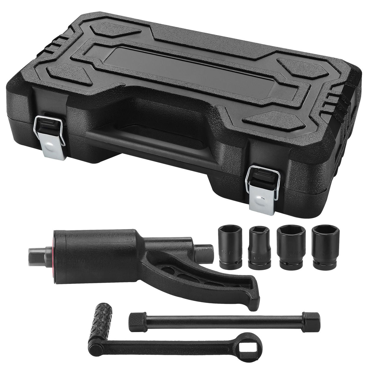 Torque Multiplier, Heavy Duty Torque Multiplier Wrench Set, 1 Inch Drive Lug Nut Wrench Torque Multiplier, 1:58 4800N.m Lug Nut Remover, with 4 Sockets and Storage Case for Truck Trailer RV