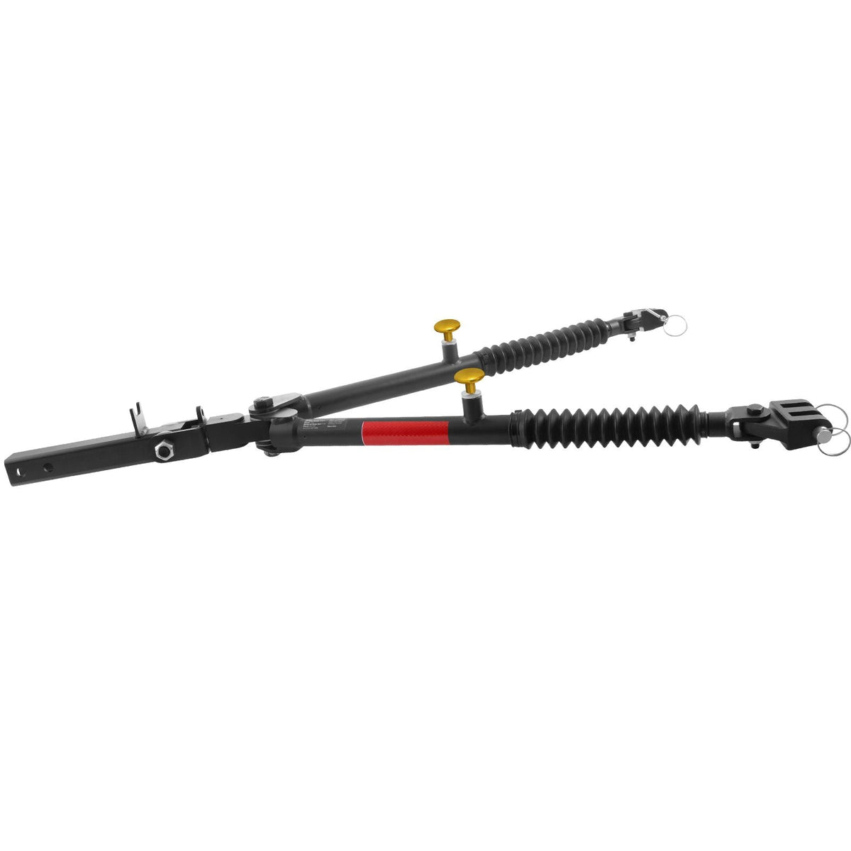 Tow Bar, 10000 lbs Towing Capacity with Ropes, Powder-Coating Alloy Steel Bumper-Mounted Universal Towing Bar with Max 52 inches Telescopic Rod, Fits 2-inch Connector, for RV Car Trailer Truck