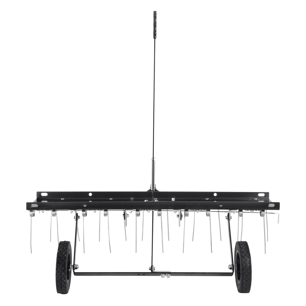 Tow Behind Dethatcher, 40-inch Tow Dethatcher with 20 Spring Steel Tines, Lawn Dethatcher Rake for ATV or Mower, Tow Behind Lawn Rake with Lift Handle for Garden Farm Grass