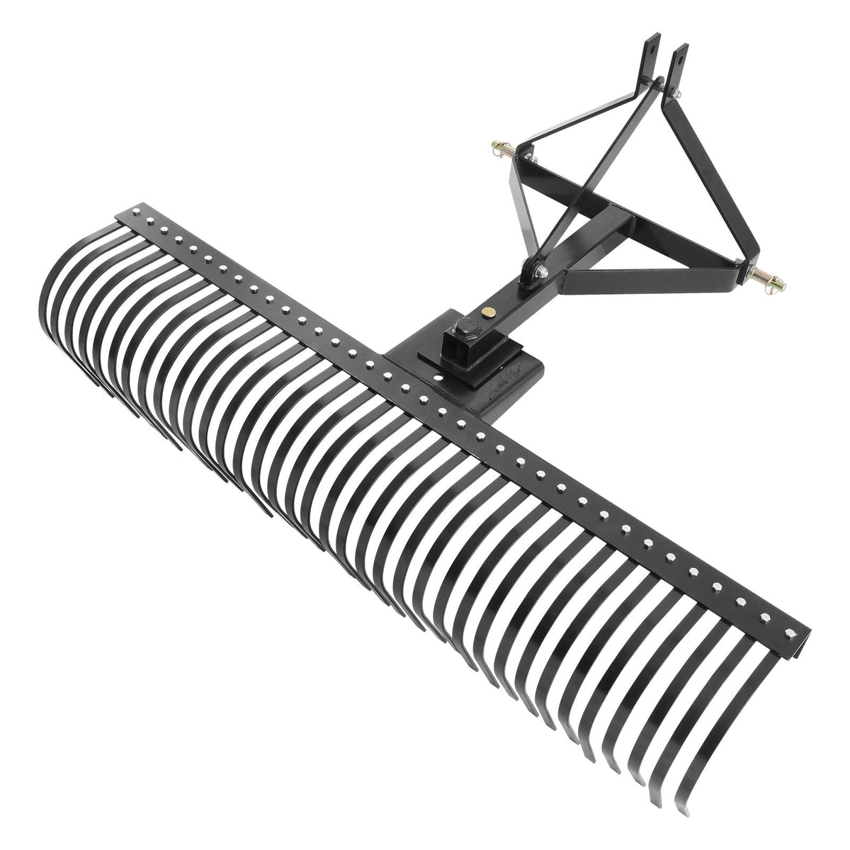 Tow Behind Dethatcher, 72-inch Tow Dethatcher with 36 Steel Tines, 3-Point Lawn Dethatcher Rake with Attachments for Tractor, Landscape Rake for Garden, Farm, Grass