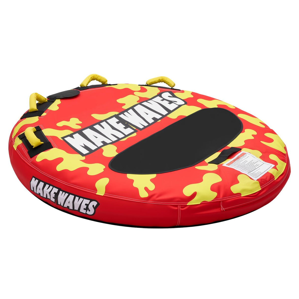 Towable Tubes for Boating, 2-Rider Inflatable Boat Tubes and Towables, 340lbs Capacity Water Sport Tube for Boat to Pull - with Anti-Slip Pad, Full Nylon Cover, Padded Handles & Safety Valve