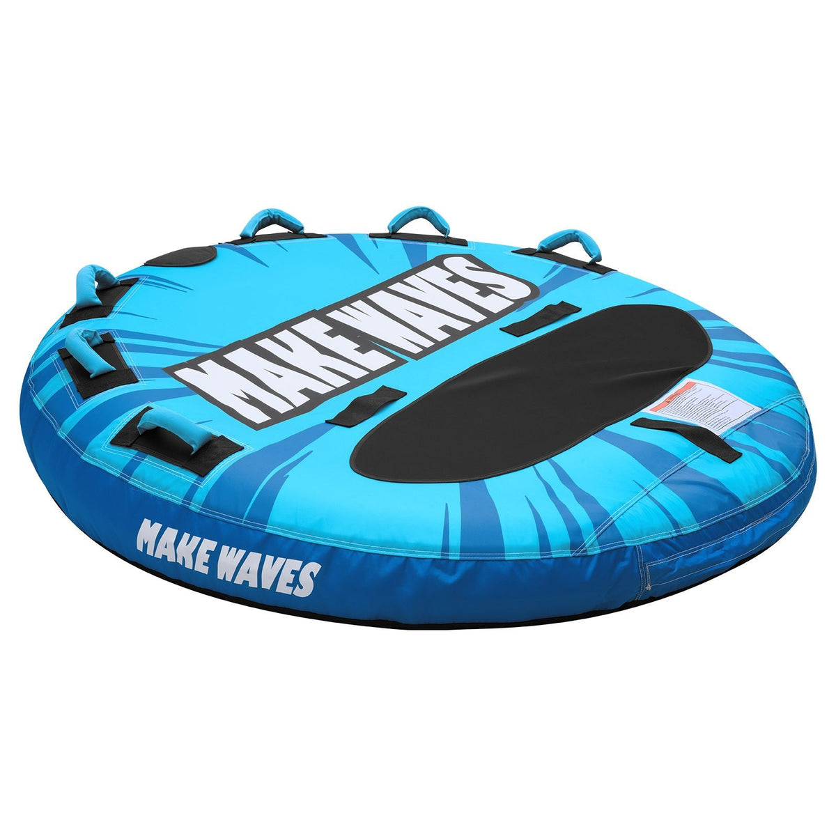 Towable Tubes for Boating, 3-Rider Inflatable Boat Tubes and Towables, 510lbs Capacity Water Sport Tube for Boat to Pull - with Anti-Slip Pad, Full Nylon Cover, Padded Handles & Safety Valve