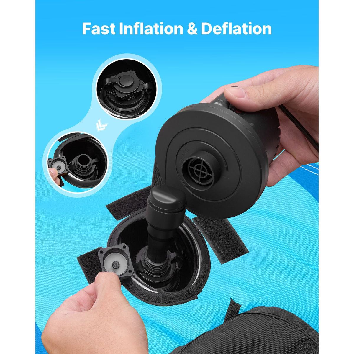 Towable Tubes for Boating, 3-Rider Inflatable Boat Tubes and Towables, 510lbs Capacity Water Sport Tube for Boat to Pull - with Anti-Slip Pad, Full Nylon Cover, Padded Handles & Safety Valve