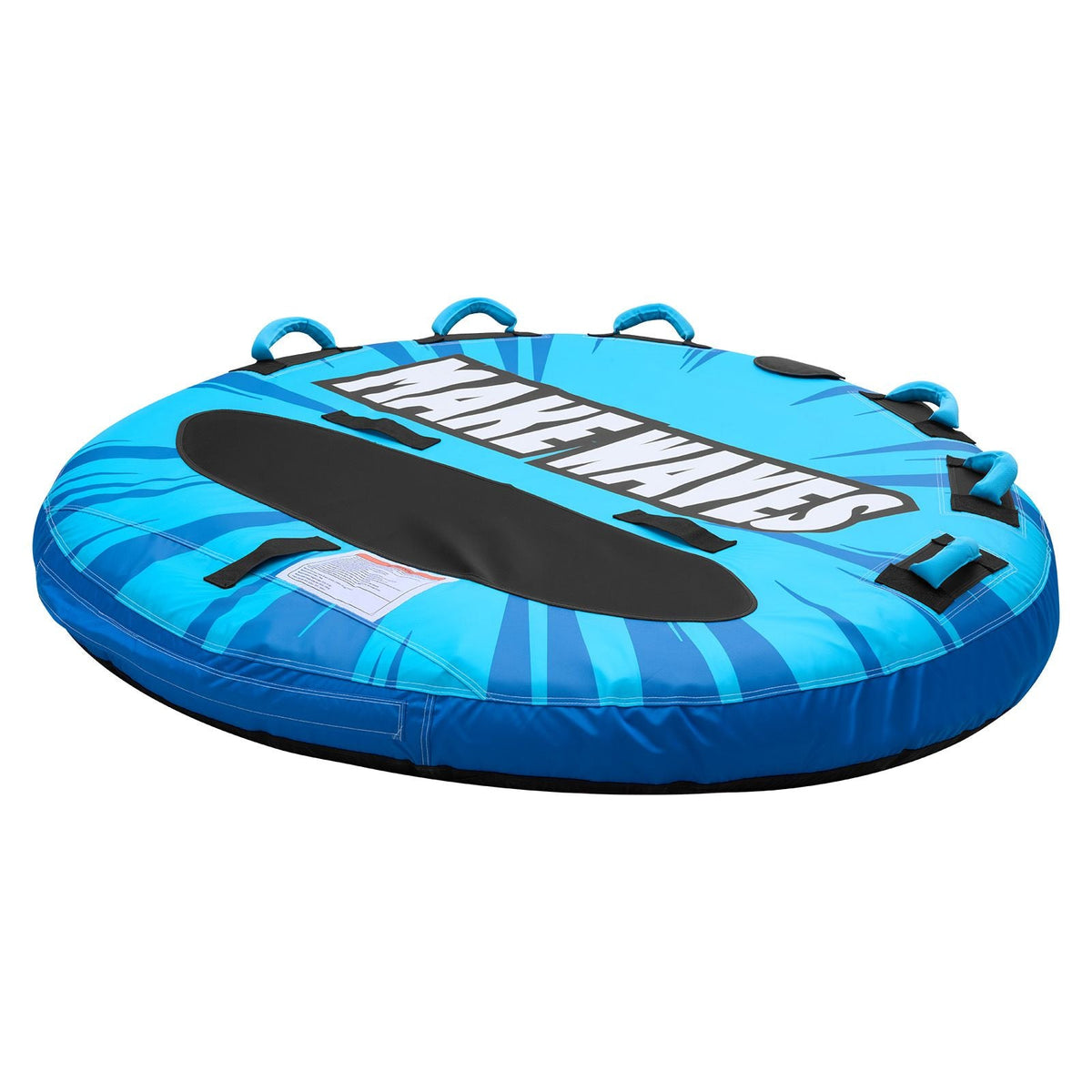 Towable Tubes for Boating, 3-Rider Inflatable Boat Tubes and Towables, 510lbs Capacity Water Sport Tube for Boat to Pull - with Anti-Slip Pad, Full Nylon Cover, Padded Handles & Safety Valve