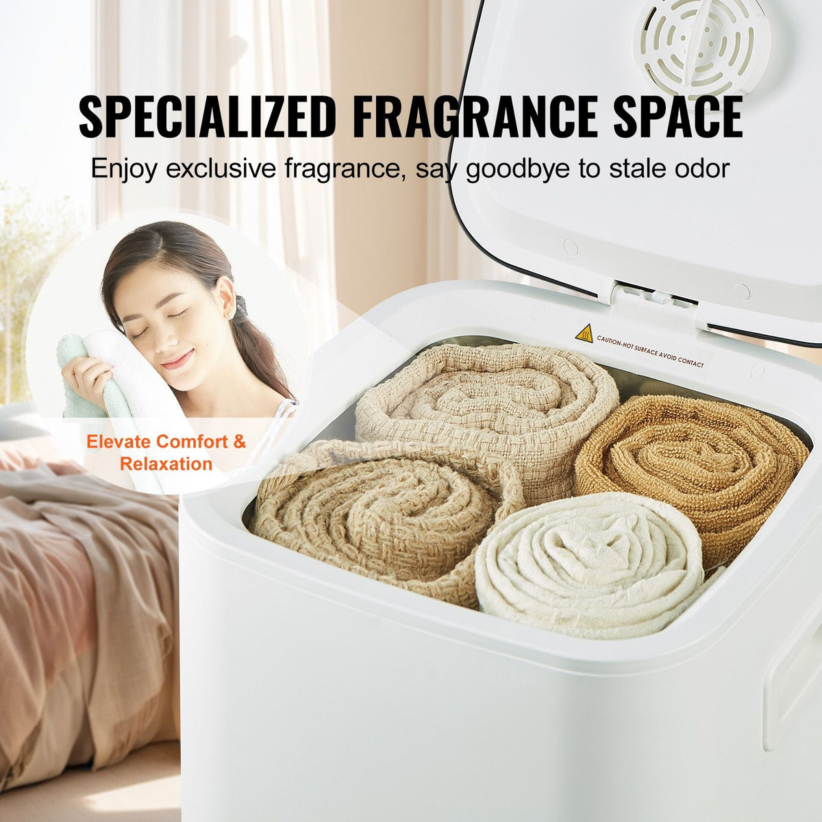 Towel Warmers for Bathroom, Towel Warmer Bucket with Child Lock & High-Temp Indicator & 24H Delay Timer & Auto Shut Off Fits up to 4 Oversized Bath Towels, Blankets, Clothes, Bathrobes and More