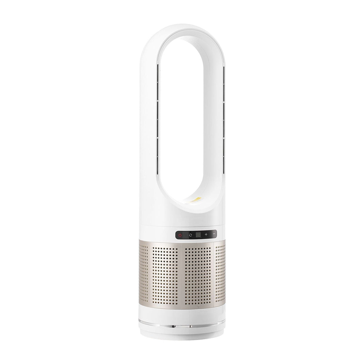 Tower Fan Bladeless, 16.4ft/s Velocity Floor Fan that Blows Cold Air, 80° Oscillating 8-Speed Fans, 8H Timer, Standing Fans with H13 HEPA Filtration, Remote Control & Air Purification Mode