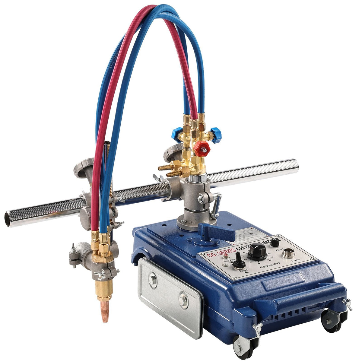 Track Torch Burner, 2"-30"/Min Straight Line Gas Cutting Machine for 0.2"-4" Thick Pipe, with 12-inch Track & 3 Tips, Automatic Flame Cutting Machine, Pipe Beveler Beveling Tool, 110V CG1-30