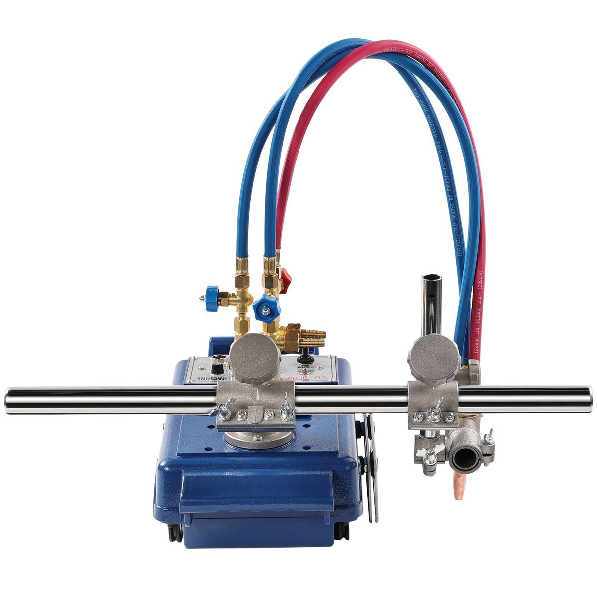Track Torch Burner, 2"-30"/Min Straight Line Gas Cutting Machine for 0.2"-4" Thick Pipe, with 12-inch Track & 3 Tips, Automatic Flame Cutting Machine, Pipe Beveler Beveling Tool, 110V CG1-30