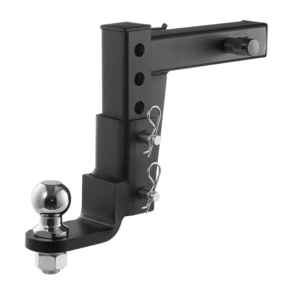 Trailer Hitch Ball Mount, Fit 2-Inch Receiver, Adjustable Trailer Hitch with 2 Inch Ball & Pin, 7500 lbs GTW, 9.5 Inch Drop, Towing Ball Mounts for RVs, Off-Road Vehicles and Trucks, Black