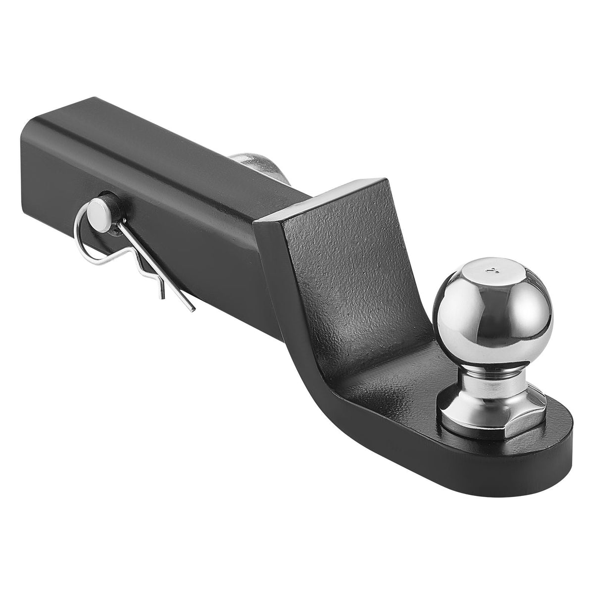 Trailer Hitch, Fits 2 Inches Receiver, Trailer Hitch Ball Mount with 2 Inches Ball and Pin, 7500 lbs Capacity Ball Hitch, 2 Inches Drop, Tow Hitch for Heavy Duty Truck with Carbon Steel, Black