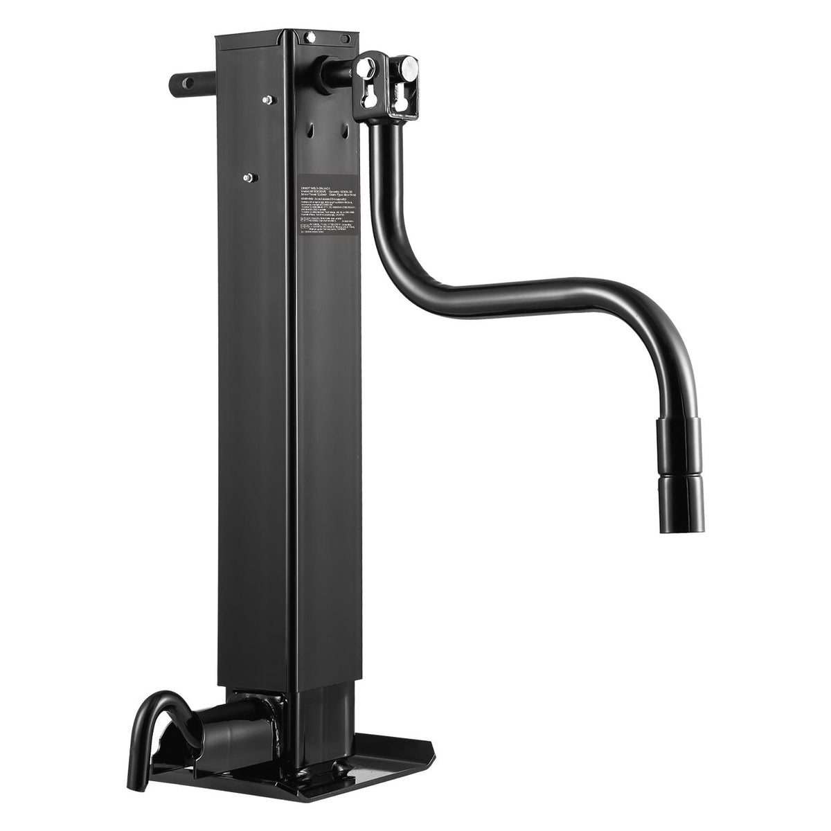 Trailer Jack, 12000 lbs Dynamic Load Capacity, Weld-on Pipe-Mount Swivel Trailer Jack with Ergonomic Handle, 12.6-inch Vertical Travel, Suitable for RV, Horse, Utility, Camping, Yacht Trailers