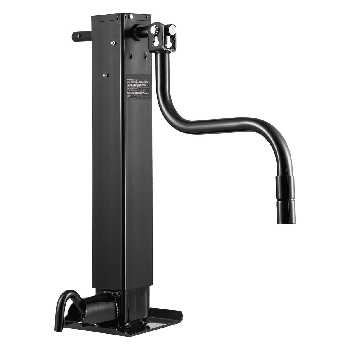 Trailer Jack, 12000 lbs Dynamic Load Capacity, Weld-on Pipe-Mount Swivel Trailer Jack with Ergonomic Handle, 12.6-inch Vertical Travel, Suitable for RV, Horse, Utility, Camping, Yacht Trailers