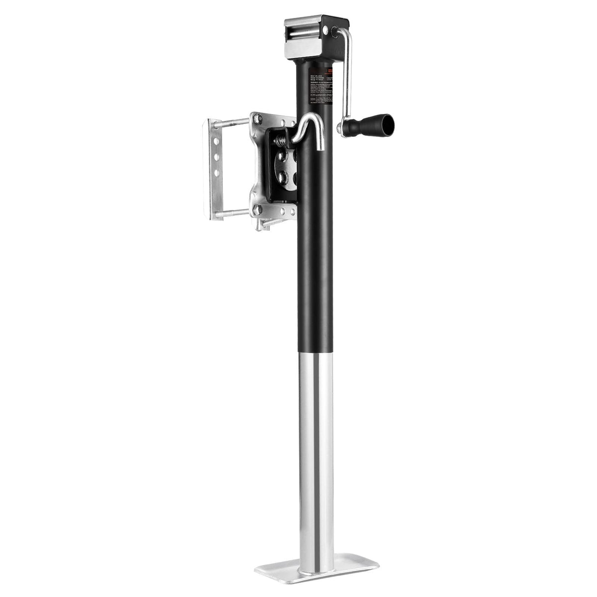 Trailer Jack, 2500 lbs Dynamic Load Capacity, Heavy Duty Swivel Bolt-on Trailer Jack with Ergonomic Handle, 15-inch Vertical Travel, Suitable for RV, Horse, Utility, Camping and Yacht Trailers