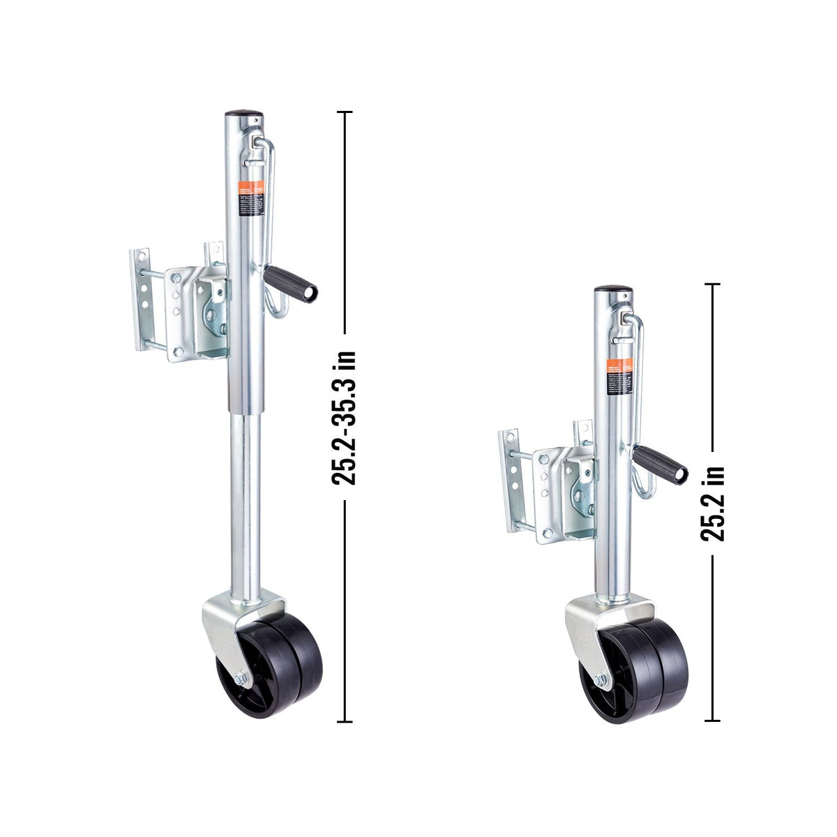 Trailer Jack, Boat Trailer Jack 35.3 in, Bolt-on Trailer Tongue Jack Weight Capacity 1500 lb, with PP Wheels and Handle for lifting RV Trailer, Horse Trailer, Utility Trailer, Yacht Trailer