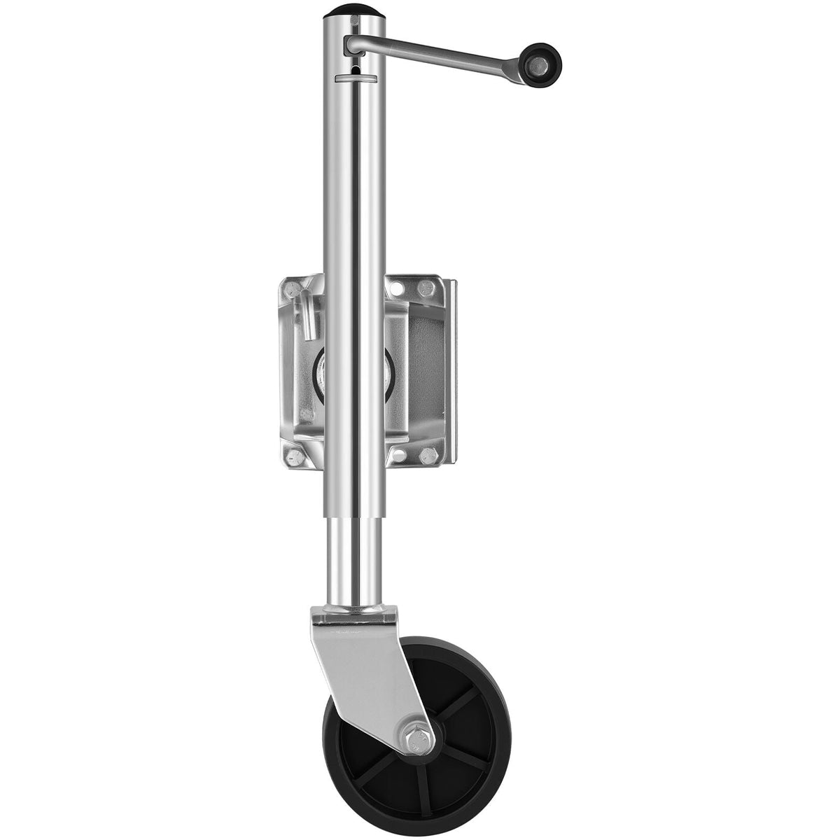 Trailer Jack with Wheel, 1000 lbs Load Capacity, Heavy Duty Swivel Boat Trailer Jack with PP Single Wheel & Ergonomic Handle, 10-inch Lift, Fit for RVs, Boats, Horse Trailers, Utility Trailers