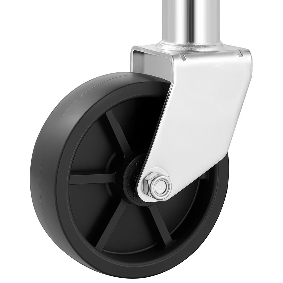Trailer Jack with Wheel, 1000 lbs Load Capacity, Heavy Duty Swivel Boat Trailer Jack with PP Single Wheel & Ergonomic Handle, 10-inch Lift, Fit for RVs, Boats, Horse Trailers, Utility Trailers