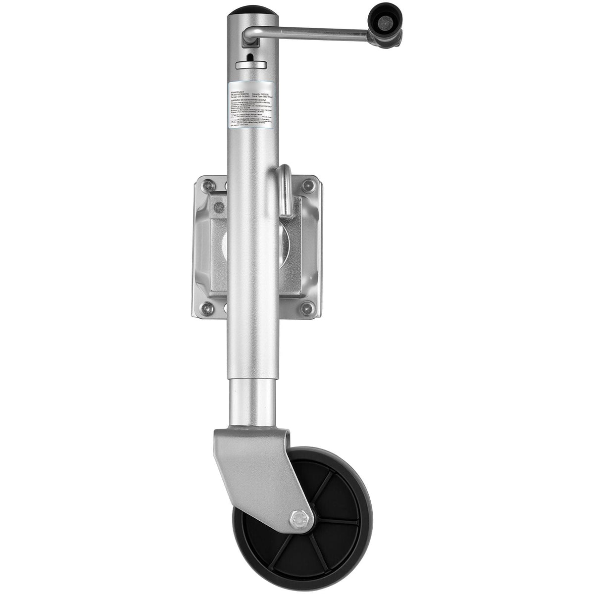 Trailer Jack with Wheel, 1500 lbs Load Capacity, Heavy Duty Swivel Boat Trailer Jack with PP Single Wheel & Ergonomic Handle, 12-inch Lift, Fit for RVs, Boats, Horse Trailers, Utility Trailers