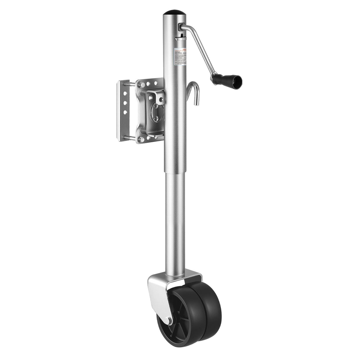 Trailer Jack with Wheel, 1500 lbs Load Capacity, Heavy Duty Swivel Boat Trailer Jack with PP Single Wheel & Ergonomic Handle, 12-inch Lift, Fit for RVs, Boats, Horse Trailers, Utility Trailers