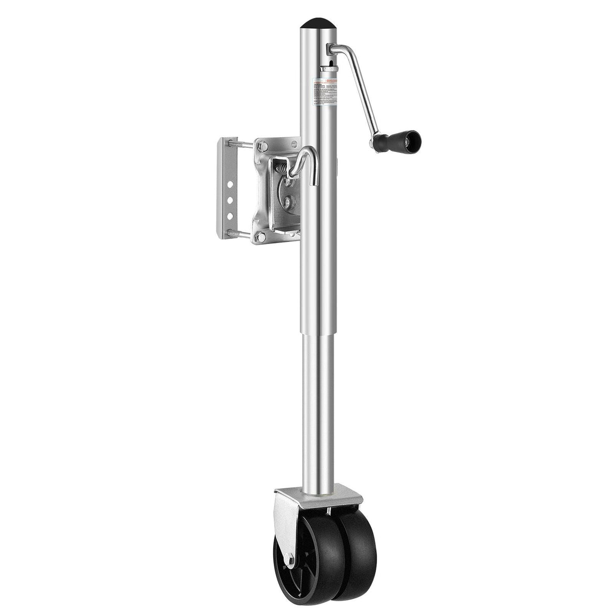 Trailer Jack with Wheel, 2000 lbs Load Capacity, Heavy Duty Swivel Boat Trailer Jack with PP Single Wheel & Ergonomic Handle, 12-inch Lift, Fit for RVs, Boats, Horse Trailers, Utility Trailers