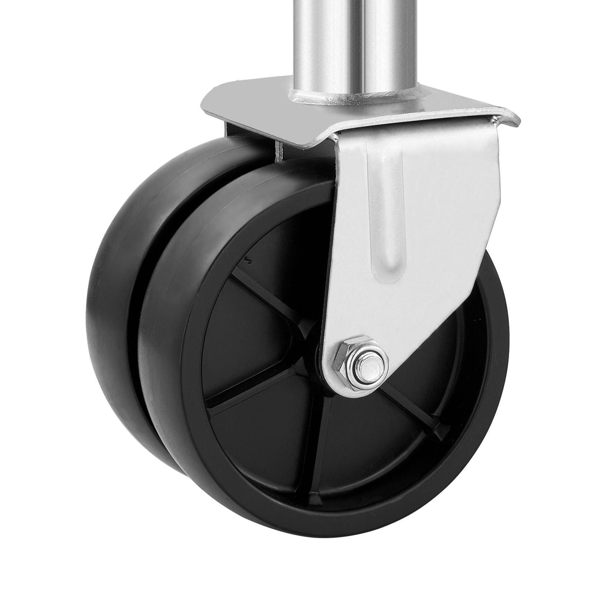 Trailer Jack with Wheel, 2000 lbs Load Capacity, Heavy Duty Swivel Boat Trailer Jack with PP Single Wheel & Ergonomic Handle, 12-inch Lift, Fit for RVs, Boats, Horse Trailers, Utility Trailers