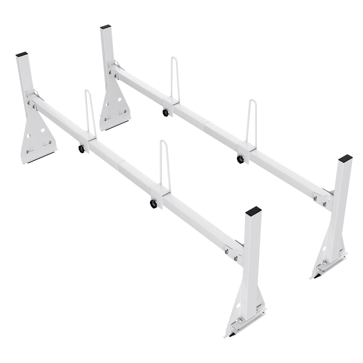 Trailer Ladder Rack, 59" Adjustable Roof Rack, 2 Crossbars Van Roof Ladder Rack, 600 lbs Capacity Steel Van Ladder Rack, Fit for Chevrolet Express 1500 2500 3500/ Ford E150 E250 E350/ GMC Savana