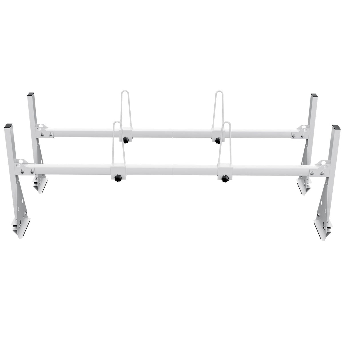 Trailer Ladder Rack, 59" Adjustable Roof Rack, 2 Crossbars Van Roof Ladder Rack, 600 lbs Capacity Steel Van Ladder Rack, Fit for Chevrolet Express 1500 2500 3500/ Ford E150 E250 E350/ GMC Savana