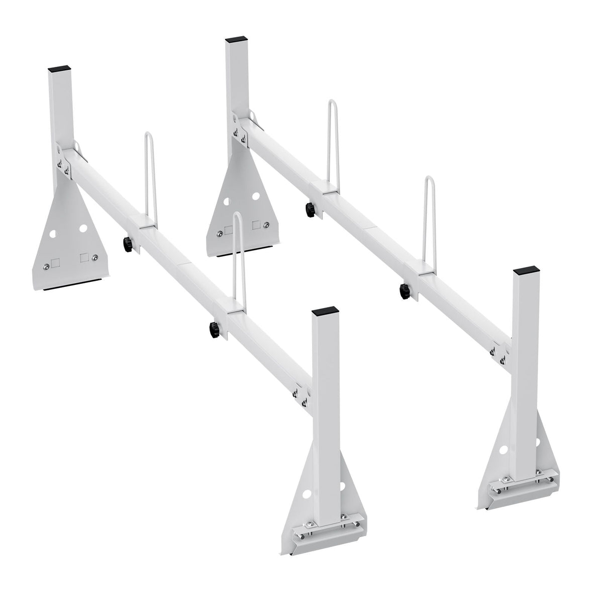 Trailer Ladder Rack, 59" Adjustable Roof Rack, 2 Crossbars Van Roof Ladder Rack, 600 lbs Capacity Steel Van Ladder Rack, Fit for Chevrolet Express 1500 2500 3500/ Ford E150 E250 E350/ GMC Savana