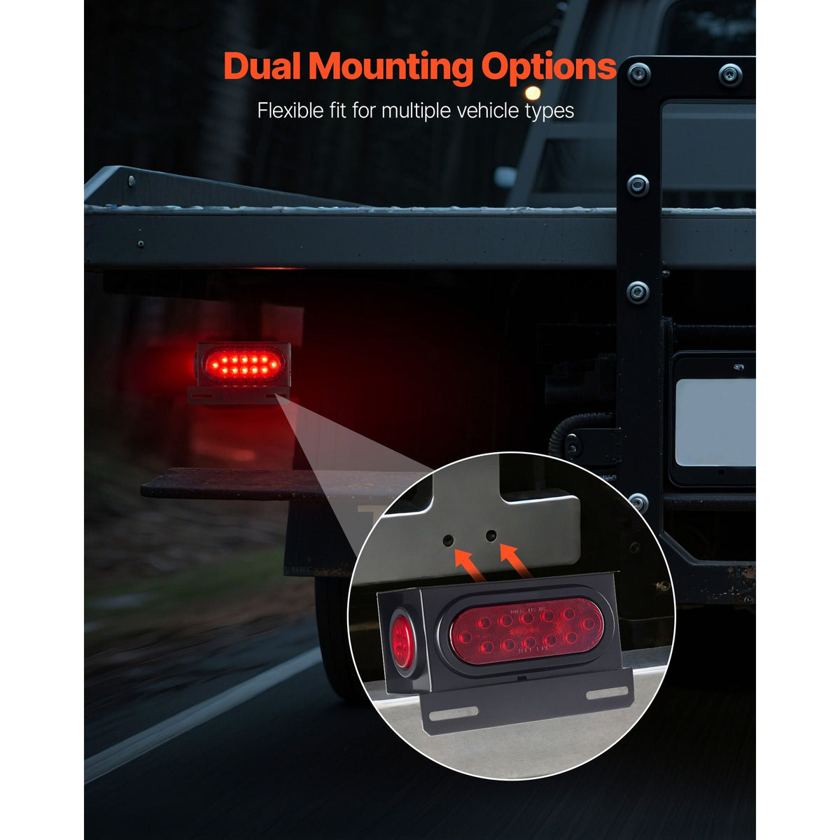 Trailer Lights, 10-30V LED Trailer Tail Lights Kit with Stop Brake Turn Tail Clearance (Side) Lamp, Left and Right Waterproof Tow Lighting Kit for Boat Truck Camper RV Snowmobile Bus Caravan